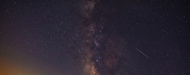 Milky Way stars photographed with a wide angle lens.