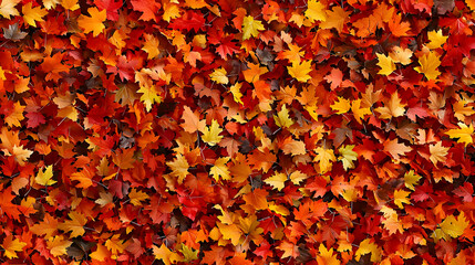 Colorful Autumn Leaves Pattern Background