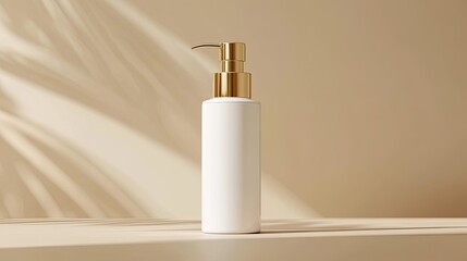 Minimalist Lotion Pump Bottle Sunlight.