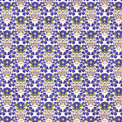 Floral fabric in purple and blue, swaddle, nature, forest, leaves, green