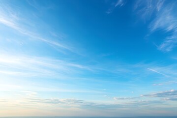 Obraz premium Clear Blue Sky With Soft Gradient Showcasing Serene Natural Beauty at Dawn