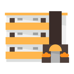 シンプルなマンションのアイコン