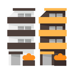 シンプルなマンションのアイコン