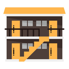 シンプルなアパートのアイコン