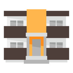 シンプルなアパートのアイコン