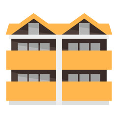 シンプルなアパートのアイコン