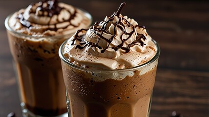 Ice Mocha coffee in caffe