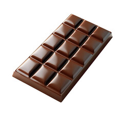 Obraz premium 3D illustration of a chocolate bar isolated on white background