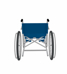 後ろから見た車椅子の3dレンダリング