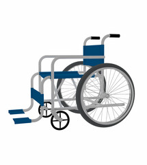 横向きの車椅子の3dレンダリング