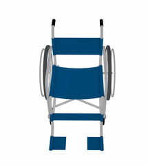 前方上部から見た車椅子の3dレンダリング