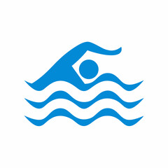 Obraz premium Fluid Motion: The Swimmer Logo 