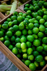 Box of Limes at the market