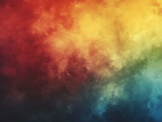 Naklejka premium Colorful Cosmic Nebula With Vibrant Hues And Glowing Stars