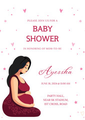 baby shower for indian women traditional look template design event invitation back drop 