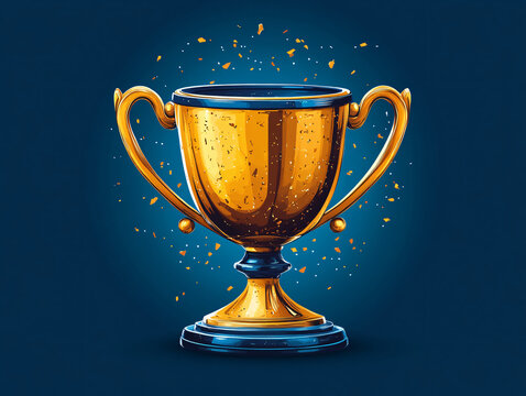 Gold blue great trophy