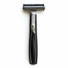 A sleek razor for shaving, isolated on a white background