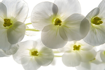 Fototapeta premium White Flowers Bloom Brightly Outdoors