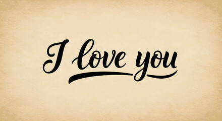 I love you
