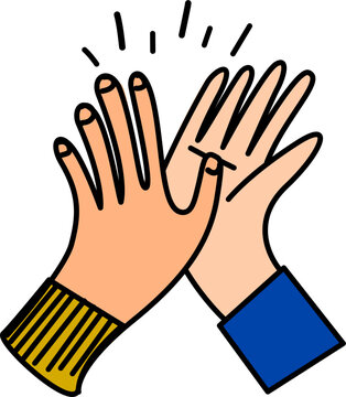 Illustration of two hands clapping