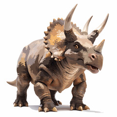 Fototapeta premium rhino on white