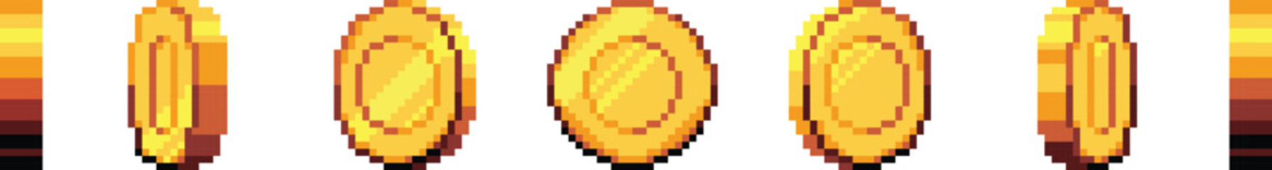 Pixel Art Gold Coin Animated © fallyingpixels