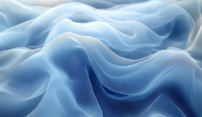 Obraz premium A stock photo showing rippling, semi-transparent blue fabric, intended for use on a commercial website. This visually appealing texture could add depth to layouts