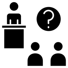 Interview  Icon Element For Design