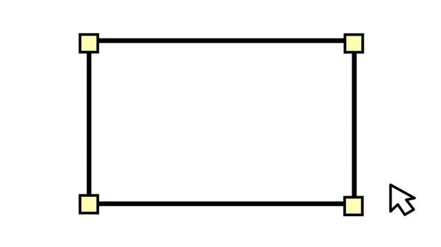 Animated Enlarging Free Transform Rectangle Frame Tool Designer