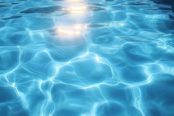 Obraz premium Serene Blue Water Ripple Texture Background