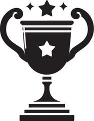 Trophy icon in trendy flat design