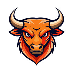 Fototapeta premium Bull mascot vector logo illustration