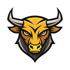 Fototapeta premium Bull mascot vector logo illustration