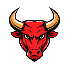 Bull mascot vector logo illustration