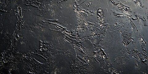 Textured Black Wall Background with Rough Surface for Dark Theme Designs