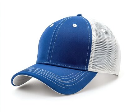 Royal Blue & White Trucker Hat