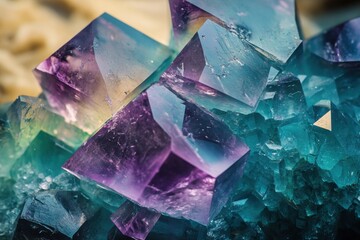 Stunning close-up of colorful crystals showcasing their natural beauty under soft light
