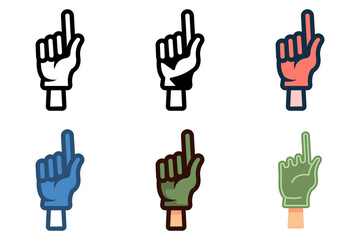 foam hand supporter icon vector illustration