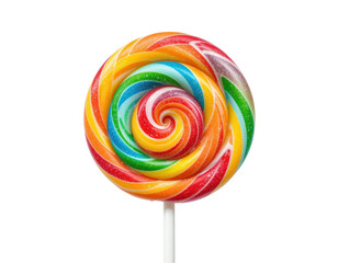 colorful lollipop isolated on transparent or white background
