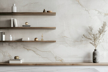 Luxe office interior marble wall backdrop for online meetings