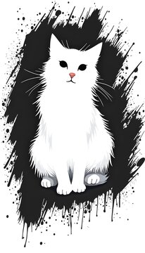 vector illustration of a cat