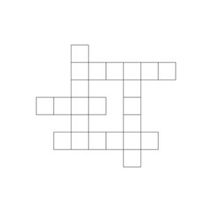 Crossword vector icon. intelligence Game. empty grid template word crossword puzzle. Vector illustration