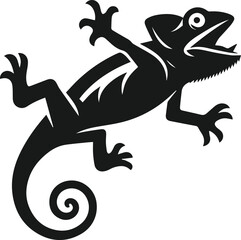 chameleon mid leap vector silhouette