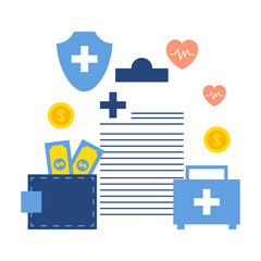 Obraz premium Health Insurance Illustration