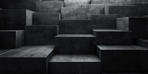Fototapeta premium In this abstract scene, a monochrome approach to minimalism highlights variations in tone and texture, producing a sophisticated and visually captivating composition with