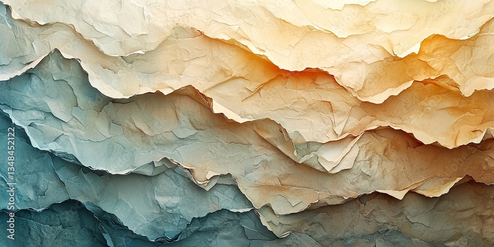 Fototapete An abstract image featuring paper textures that focus on the delicate and varied surfaces of different paper types, blending soft and textured elements for an elegant lay