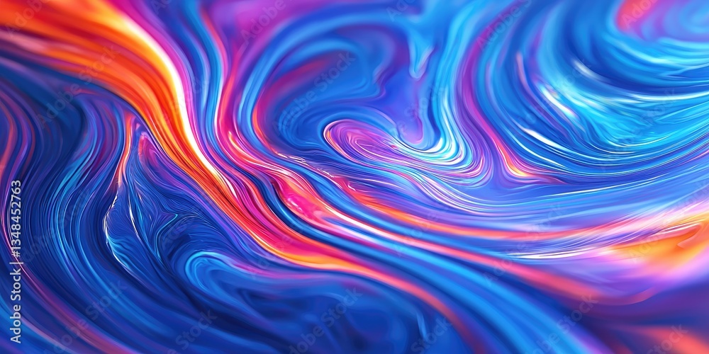 Poster High-resolution close-up of swirling fluid patterns with vibrant colors and dynamic movement, perfect for abstract creative designs.