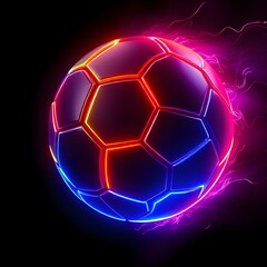 Fototapeta premium Lighting Football Ai 