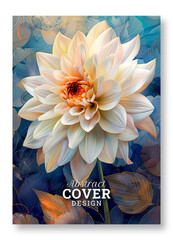 Blooming Brochure cover template design, Luxury invitation card background, flower art, Hand drawn texture design, invitation, abstract background, cover template