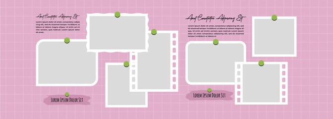 Pictures or photos frame collage layout abstract photo frames and digital photo wall template